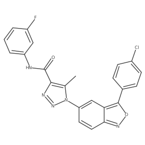 1H-1,2,3-Triazole-4-carboxamide, 1-[3-(4-chlorophenyl)-2,1-benzisoxazol-5-yl]-N-(3-fluorophenyl)-5-methyl-结构式