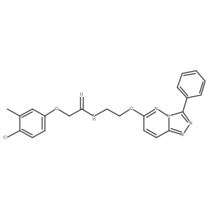 2-(4-chloro-3-methylphenoxy)-N-[2-({3-phenyl-[1,2,4]triazolo[4,3-b]pyridazin-6-yl}oxy)ethyl]acetamide结构式