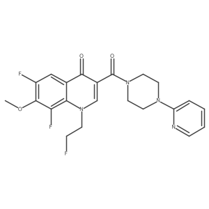 6,8-difluoro-1-(2-fluoroethyl)-7-methoxy-3-{[4-(pyridin-2-yl)piperazin-1-yl]carbonyl}quinolin-4(1H)-one Structure
