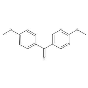 (4-Methoxyphenyl)[2-(methylthio)-5-pyrimidinyl]methanone Structure