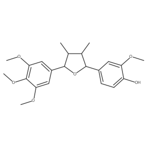 4-[(2R,3R,4R,5S)-3,4-dimethyl-5-(3,4,5-trimethoxyphenyl)oxolan-2-yl]-2-methoxyphenol结构式