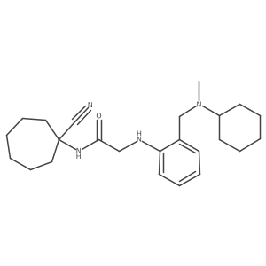 N-(1-cyanocycloheptyl)-2-[(2-{[cyclohexyl(methyl)amino]methyl}phenyl)amino]acetamide结构式