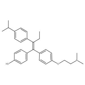 4-[(1E)-1-[4-[2-(Dimethylamino)ethoxy]phenyl]-2-[4-(1-methylethyl)phenyl]-1-buten-1-yl]-phenol结构式