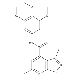 3,6-dimethyl-N-(3,4,5-trimethoxyphenyl)[1,2]oxazolo[5,4-b]pyridine-4-carboxamide结构式