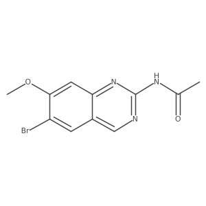 2-Acetylamino-6-bromo-7-methoxyquinazoline结构式