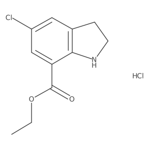 Ethyl 5-chloroindoline-7-carboxylate hydrochloride Structure