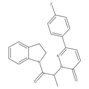 6-(4-fluorophenyl)-2-(1-(indolin-1-yl)-1-oxopropan-2-yl)pyridazin-3(2H)-one Structure