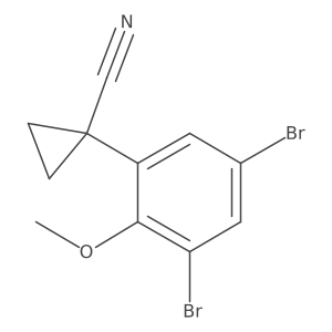 1-(3,5-Dibromo-2-methoxyphenyl)cyclopropanecarbonitrile Structure