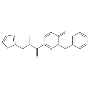 CN(Cc1cccs1)C(=O)c1ccc(=O)n(Cc2ccccc2)n1结构式