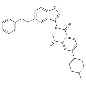 4-(4-methylpiperazin-1-yl)-2-nitro-N-(5-phenylmethoxy-1H-indazol-3-yl)benzamide Structure