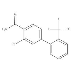 3-Chloro-2'-(trifluoromethyl)biphenyl-4-carboxylic acid amide Structure