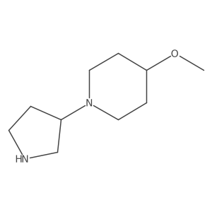 4-Methoxy-1-(pyrrolidin-3-yl)piperidine结构式
