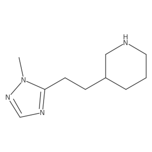 3-(2-(1-Methyl-1h-1,2,4-triazol-5-yl)ethyl)piperidine结构式