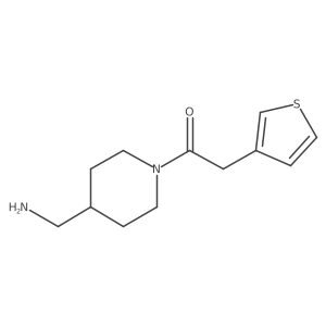 1-[4-(Aminomethyl)piperidin-1-yl]-2-(thiophen-3-yl)ethan-1-one结构式