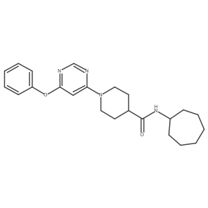 N-cycloheptyl-1-(6-phenoxypyrimidin-4-yl)piperidine-4-carboxamide Structure