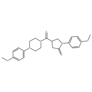 1-(4-Methoxyphenyl)-4-[4-(4-methoxyphenyl)piperazine-1-carbonyl]pyrrolidin-2-one结构式