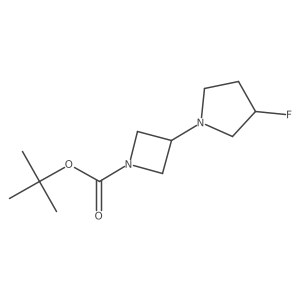 Tert-butyl 3-(3-fluoropyrrolidin-1-yl)azetidine-1-carboxylate结构式