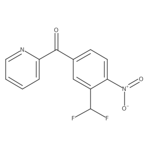 2-(3-(Difluoromethyl)-4-nitrobenzoyl)pyridine结构式