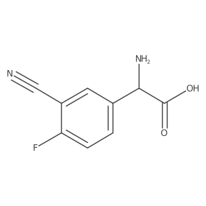 2-Amino-2-(3-cyano-4-fluorophenyl)acetic acid结构式