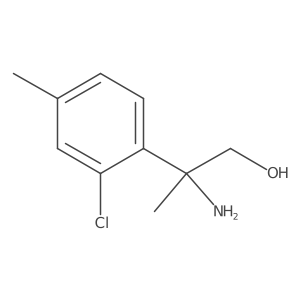 2-Amino-2-(2-chloro-4-methylphenyl)propan-1-ol结构式