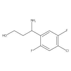 3-Amino-3-(4-chloro-2,5-difluorophenyl)propan-1-ol Structure