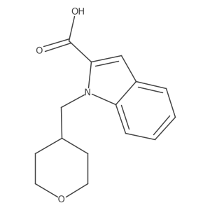 1-[(oxan-4-yl)methyl]-1H-indole-2-carboxylic acid Structure