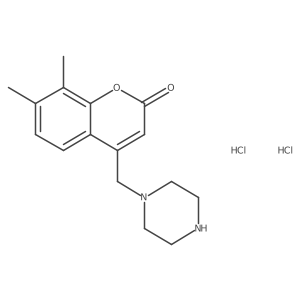 7,8-dimethyl-4-(piperazin-1-ylmethyl)-2H-chromen-2-one dihydrochloride Structure