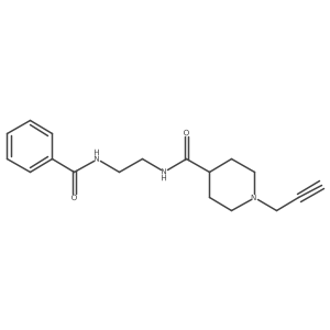 N-[2-(phenylformamido)ethyl]-1-(prop-2-yn-1-yl)piperidine-4-carboxamide结构式