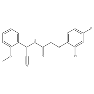 2-(2-chloro-4-fluorophenoxy)-N-[cyano(2-methoxyphenyl)methyl]acetamide Structure