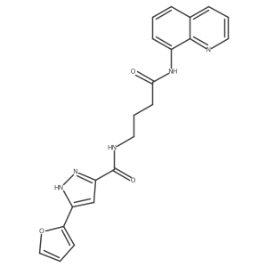 3-(furan-2-yl)-N-(4-oxo-4-(quinolin-8-ylamino)butyl)-1H-pyrazole-5-carboxamide Structure
