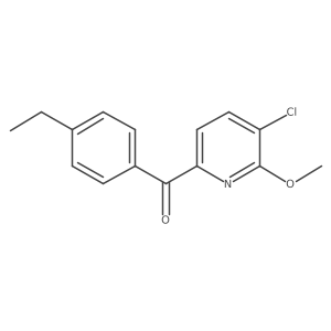 (5-Chloro-6-methoxy-2-pyridinyl)(4-ethylphenyl)methanone Structure
