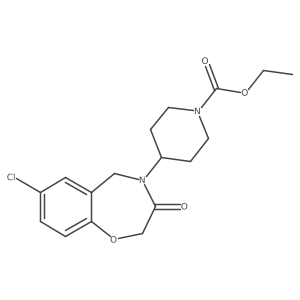 ethyl 4-(7-chloro-3-oxo-2,3-dihydro-1,4-benzoxazepin-4(5H)-yl)piperidine-1-carboxylate结构式