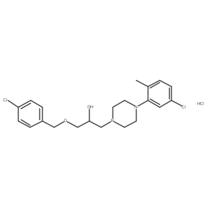 1-(4-(5-Chloro-2-methylphenyl)piperazin-1-yl)-3-((4-chlorobenzyl)oxy)propan-2-ol hydrochloride Structure
