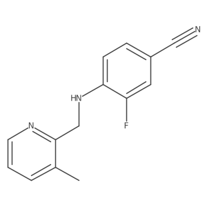 3-Fluoro-4-(((3-methylpyridin-2-yl)methyl)amino)benzonitrile结构式