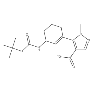 tert-butyl N-[3-(2-methyl-4-nitro-pyrazol-3-yl)cyclohex-2-en-1-yl]carbamate Structure