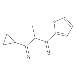 1-Cyclopropyl-2-methyl-3-(thiophen-2-yl)propane-1,3-dione结构式