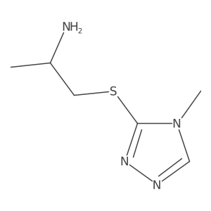 3-[(2-Aminopropyl)sulfanyl]-4-methyl-4H-1,2,4-triazole结构式