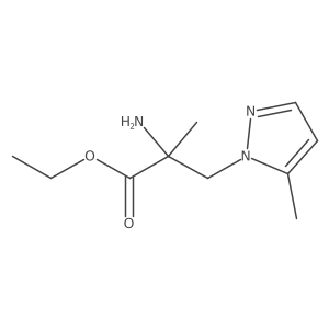 ethyl 2-amino-2-methyl-3-(5-methyl-1H-pyrazol-1-yl)propanoate Structure