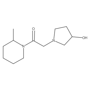 2-(3-Hydroxypyrrolidin-1-yl)-1-(2-methylpiperidin-1-yl)ethan-1-one Structure