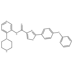 2-(4-Phenoxyphenyl)-N-[4-(1-piperazinyl)-3-pyridinyl]-4-thiazolecarboxamide Structure
