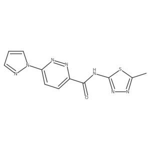 N-(5-methyl-1,3,4-thiadiazol-2-yl)-6-(1H-pyrazol-1-yl)pyridazine-3-carboxamide Structure