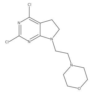 4-(2-(2,4-Dichloro-5H-pyrrolo[2,3-d]pyrimidin-7(6H)-yl)ethyl)morpholine结构式
