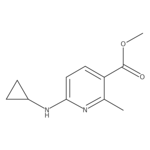 Methyl 6-(cyclopropylamino)-2-methylnicotinate结构式