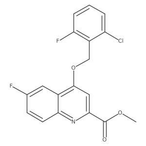 Methyl 4-[(2-chloro-6-fluorophenyl)methoxy]-6-fluoroquinoline-2-carboxylate Structure