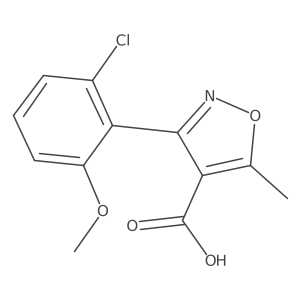 3-(2-Chloro-6-methoxyphenyl)-5-methyl-1,2-oxazole-4-carboxylic acid Structure