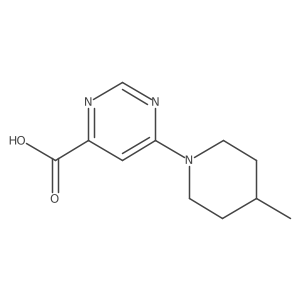 6-(4-Methylpiperidin-1-yl)pyrimidine-4-carboxylic acid Structure