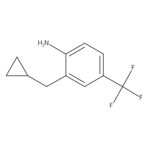 2-(Cyclopropylmethyl)-4-(trifluoromethyl)aniline Structure