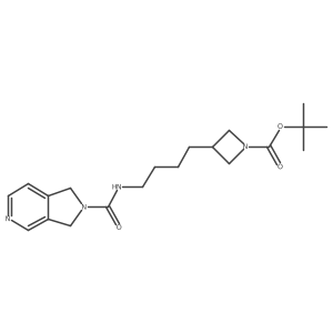 tert-butyl 3-(4-(2,3-dihydro-1H-pyrrolo[3,4-c]pyridine-2-carboxamido)butyl)azetidine-1-carboxylate Structure