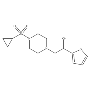 2-(4-(Cyclopropylsulfonyl)piperazin-1-yl)-1-(thiophen-2-yl)ethanol结构式