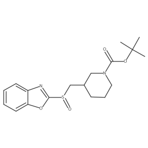 tert-Butyl 3-((benzo[d]oxazol-2-ylsulfinyl)methyl)piperidine-1-carboxylate Structure